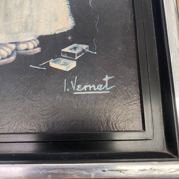 2 Piece Set Vintage I. Vemet Altar Boy/Girl Framed 1960s 1950s - Picture 5 of 9